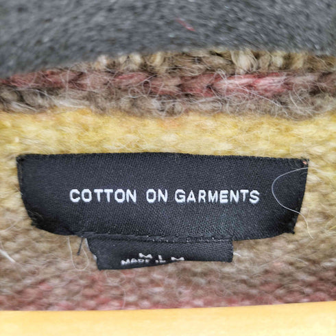 COTTON ON GARMENTS クルーネック ロングスリーブ グラデーション ニット casual メンズ M