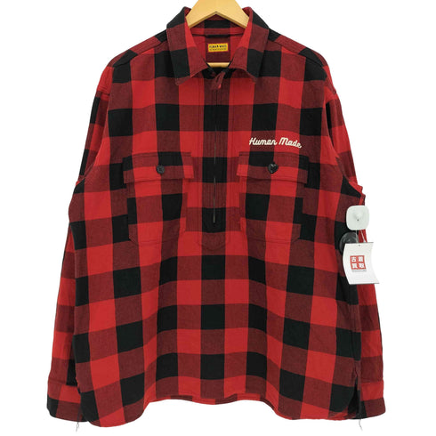ヒューマンメイド HUMAN MADE 26ss CHECK HALF-ZIP SHIRT メンズ JPN:XXL