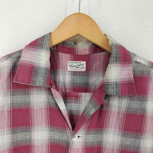 50-60s SPORTSWEAR by Sam sons ビンテージ オープンカラー ボックスシャツ メンズ import:M