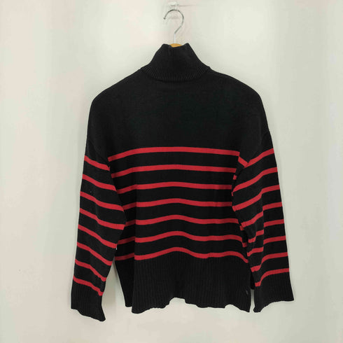 ザラ ZARA ボーダー ハーフジップ プルオーバー ニット セーター メンズ M