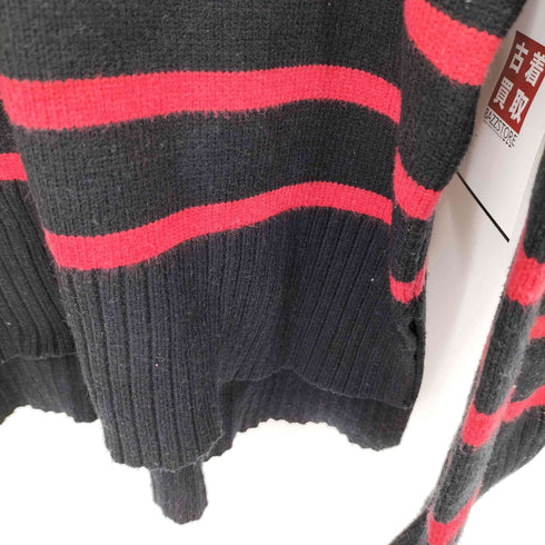 ザラ ZARA ボーダー ハーフジップ プルオーバー ニット セーター メンズ M