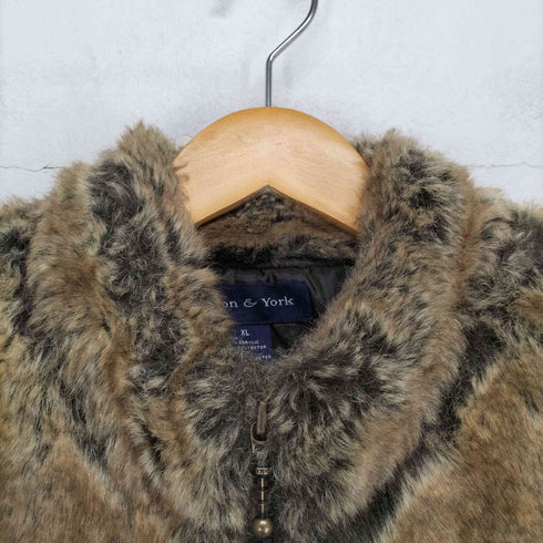 PRESTON&YORK フェイクファージップベスト レディース XL