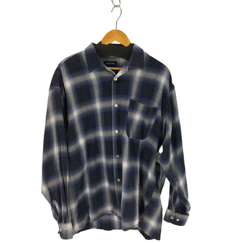 ノーティカ NAUTICA オンブレチェック オープンカラーL/S シャツ メンズ JPN:M