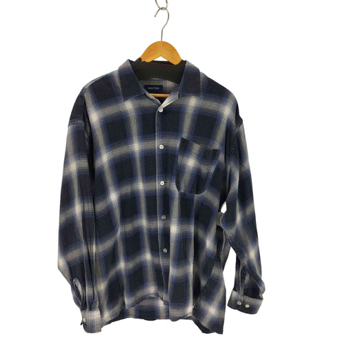 ノーティカ NAUTICA オンブレチェック オープンカラーL/S シャツ メンズ JPN:M