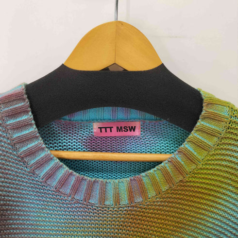 ティーモダンストリートウエア TTT_MSW Make Love Over Size Damage Knit メンズ JPN:L