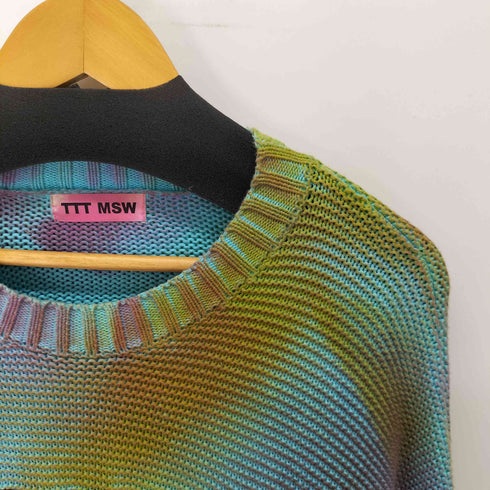 ティーモダンストリートウエア TTT_MSW Make Love Over Size Damage Knit メンズ JPN:L