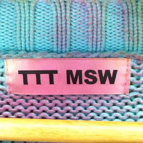 ティーモダンストリートウエア TTT_MSW Make Love Over Size Damage Knit メンズ JPN:L