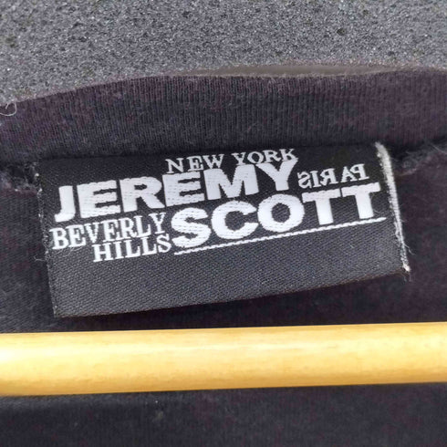 ジェレミースコット JEREMY SCOTT YOUR CAVE OR MINE クロップド 変形 カットソー Tシャツ メンズ import:S