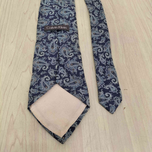 カルバンクライン CALVIN KLEIN ペイズリー柄シルクネクタイ メンズ
