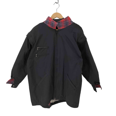CARRY BLOUSON CHAT 変形 デタッチャブルスリーブ マルチジップ ジャケット 裏地キルティング/ボア メンズ