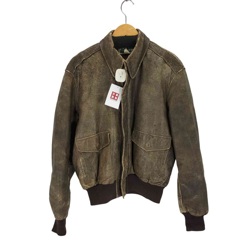 エルエルビーン L.L.Bean 70s-80s USA製 Thinsulate SCOVILLファスナー ラムレザー A2フライトジャケット メンズ 40