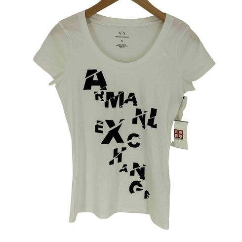 アルマーニエクスチェンジ ARMANI EXCHANGE プリントUネックTシャツ Y2K レディース import:S