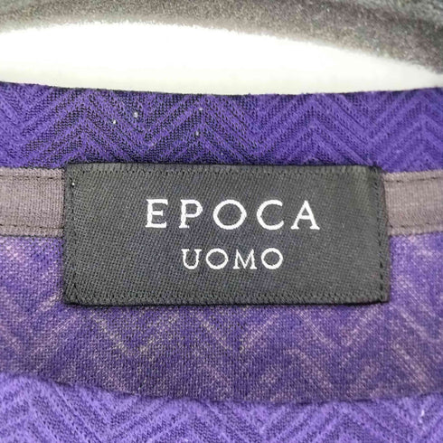 エポカウォモ Epoca uomo ヘリンボーン柄 クルーネック Tシャツ メンズ 46