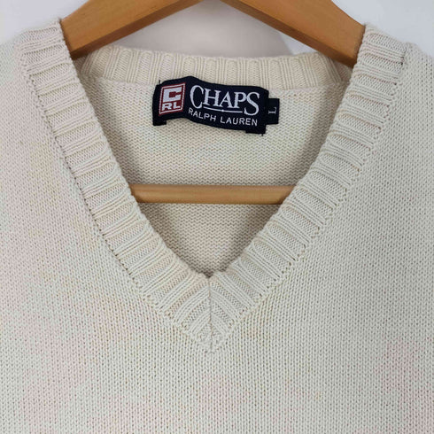 チャップスラルフローレン CHAPS RALPH LAUREN 90S~00S コットンニットベスト メンズ import:L