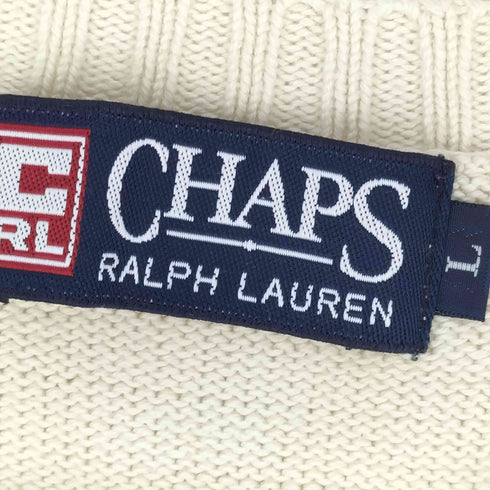 チャップスラルフローレン CHAPS RALPH LAUREN 90S~00S コットンニットベスト メンズ import:L