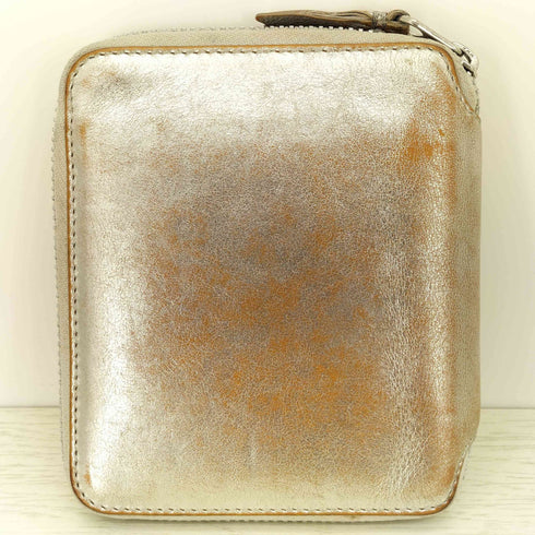コムデギャルソン COMME des GARCONS GOLD LINE SILVER WALLET ラウンドジップ ウォレット メンズ