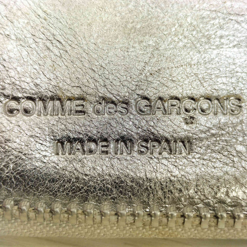 コムデギャルソン COMME des GARCONS GOLD LINE SILVER WALLET ラウンドジップ ウォレット メンズ