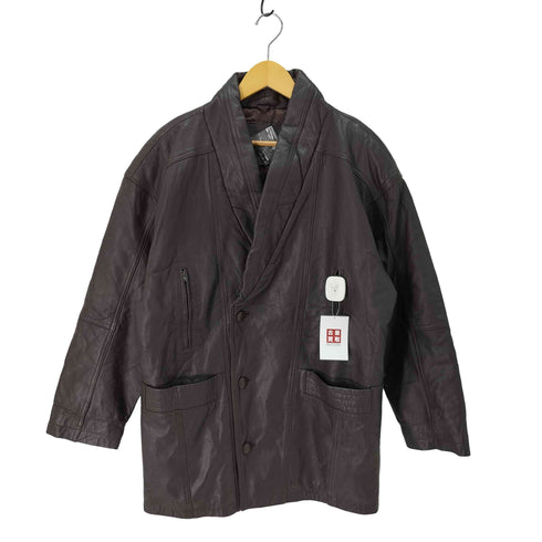 PALOMINO 本革 羊革 ラムレザー ショールカラー レザー ジャケット 裏地ペイズリー柄 メンズ M