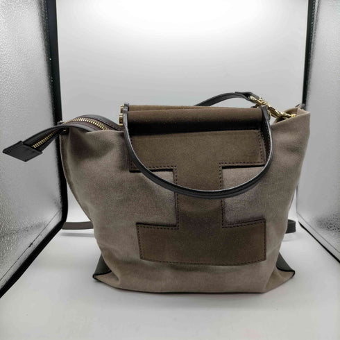 IACUCCI イタリア製 2WAY スウェード キャンバス コンビ ショルダー バッグ ハンド バッグ レディース