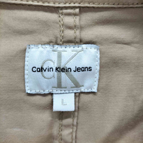 カルバンクライン CALVIN KLEIN 3B コットン テーラードジャケット シャツジャケット レディース import:L