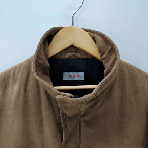 イクシーズ ixi:z スムース ポリ コンシールジップ スタンドネック ジャケット メンズ LL