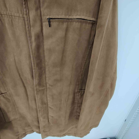 イクシーズ ixi:z スムース ポリ コンシールジップ スタンドネック ジャケット メンズ LL