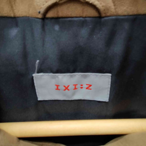 イクシーズ ixi:z スムース ポリ コンシールジップ スタンドネック ジャケット メンズ LL