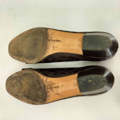 サルヴァトーレフェラガモ Salvatore Ferragamo VARA クロコ型 パンプス レディース