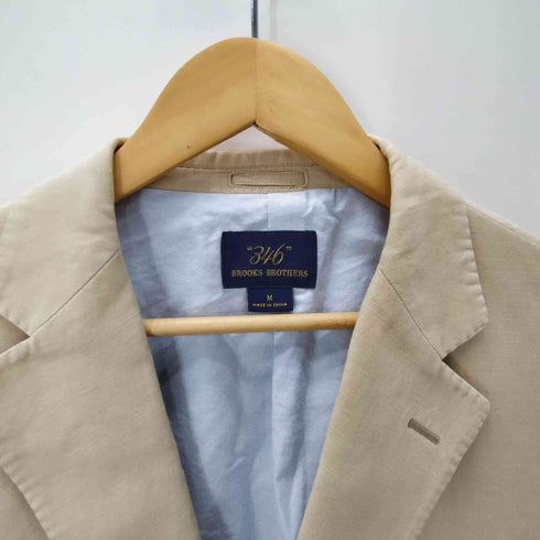 ブルックスブラザーズ 346 BROOKS BROTHERS 裏地背抜き コットン リネン 2B テーラード ジャケット サイドベンツ メンズ import:M