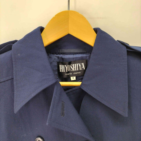 HIYOSHIYA ウール100 ベルト付 ロング トレンチコート レディース JPN:9号