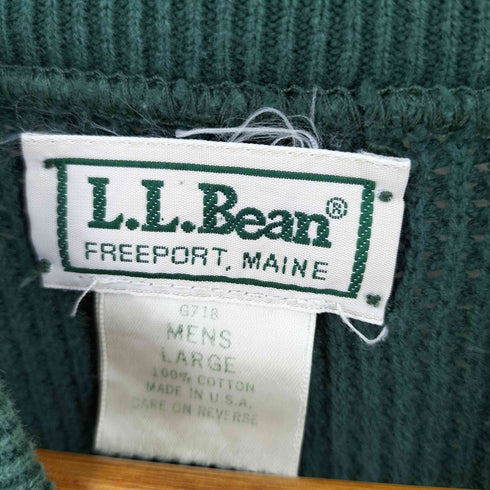 エルエルビーン L.L.Bean 80S USA製 ヘンリーネック コットンニット セーター メンズ L