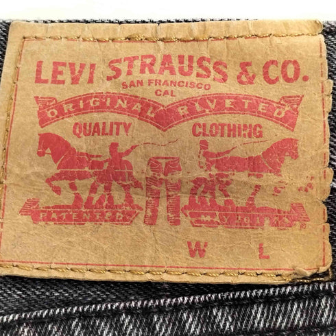 リーバイス Levis 501 オリジナルフィットジーンズ ブラックデニムショーツ ビッグサイズ メンズ W48