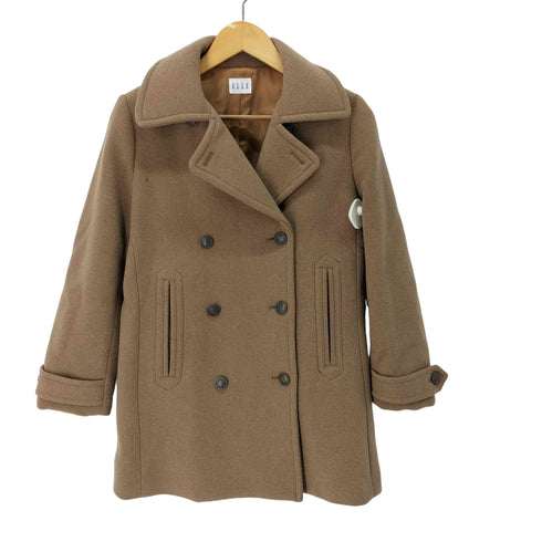 エル ELLE キャメルカラー ウール混 ショートピーコート レディース EUR:38