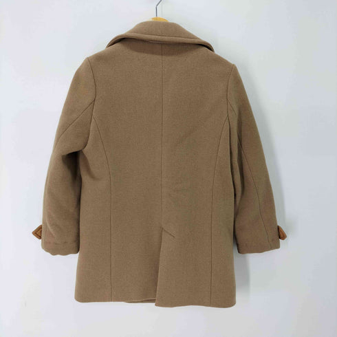 エル ELLE キャメルカラー ウール混 ショートピーコート レディース EUR:38