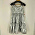 d'zzit Glitter Lace Strap Gather Dress レディース import:S