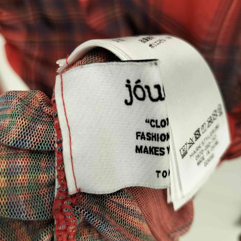 ジュエティ jouetie チェックパターンギャザーシアートップス レディース JPN:M