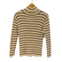 ノップデノッド nop de nod ハイネックボーダーニット レディース import:M