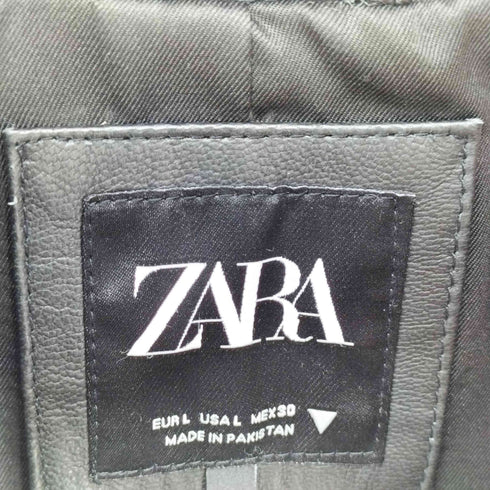 ザラ ZARA ダブル ライダース レザー ジャケット レディース import:L