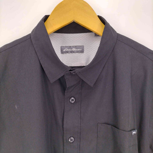 エディーバウアー Eddie Bauer 裏地メッシュ ポケ付き S/S シャツ メンズ import:L