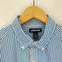ランズエンド LANDS END シアーサッカー S/S ストライプ シャツ メンズ import:L