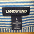 ランズエンド LANDS END シアーサッカー S/S ストライプ シャツ メンズ import:L