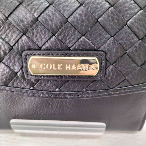 コールハーン COLE HAAN 編み込み 本革 二つ折り 財布 レディース
