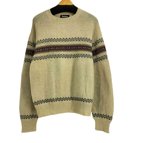 ジャンセン jantzen 80S USA製 フェアアイル柄 クルーネック ニット メンズ import:L