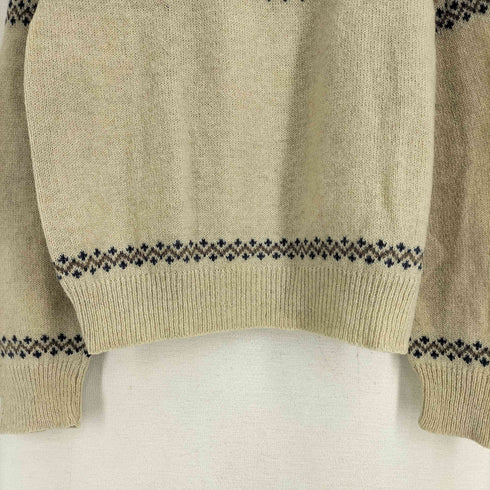 ジャンセン jantzen 80S USA製 フェアアイル柄 クルーネック ニット メンズ import:L