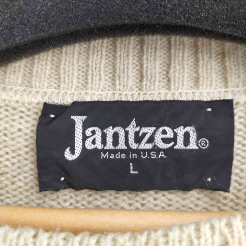 ジャンセン jantzen 80S USA製 フェアアイル柄 クルーネック ニット メンズ import:L