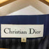 クリスチャンディオール Christian Dior 80-90s OLD vintage カネボウ社 ストライプ ノーカラー ジャケット + スカート セットアップ レディース 上下共に 9号