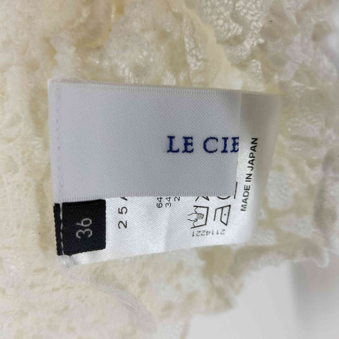 ルシェルブルー LE CIEL BLEU レースジェシースキントップス レディース 36