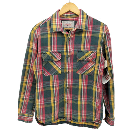 アヴィレックス AVIREX マドラスチェック コットン フランネル L/S シャツ メンズ import:M