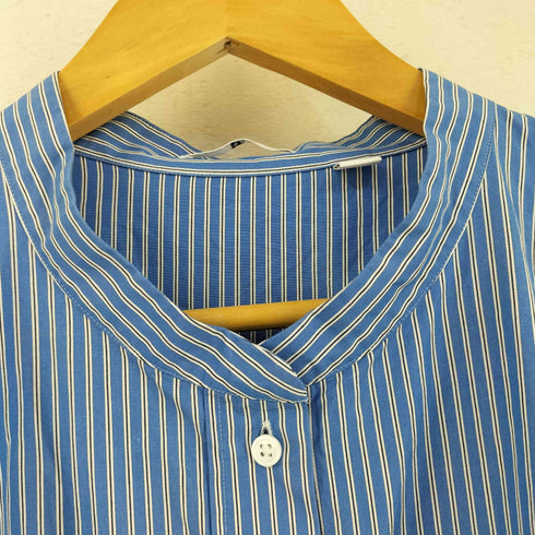 ユニクロプラスジェイ UNIQLO+J ストライプバンドカラーシャツ レディース JPN:L