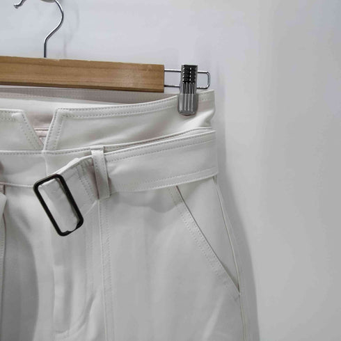 バナナリパブリック BANANA REPUBLIC 24AW BR ベルト付き レーヨン ビスコース ベイカー ステッチ テーパード パンツ レディース 2